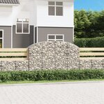 vidaXL Panier de gabions arqué 200x50x120/140 cm Fer galvanisé