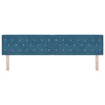 Tête de lit vidaXL avec boutons en cristal capitonnée bleu foncé 200 cm en velours