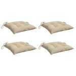 vidaXL Coussins de palette lot de 4 beige 50x50x7 cm tissu oxford