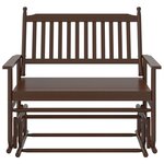 vidaXL Banc balancelle marron 118x70x104 5 cm bois massif de peuplier