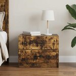vidaXL Cabinet de chevet Chêne fumé 62 x 34 5 x 44 5 cm