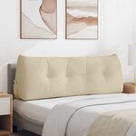vidaXL Coussin de Dos Crème 140 x 24 x 50 cm tissu