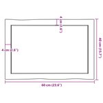 vidaXL Dessus de table bois massif traité bordure assortie