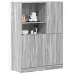 vidaXL Ensemble d'armoires de cuisine 2Pièces sonoma gris bois ingénierie