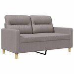 vidaXL Canapé à 2 places Taupe 120 cm Tissu