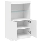 vidaXL Buffet avec lumières LED blanc 60 5x37x100 cm