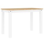 vidaXL Table à manger Panama blanc 117x60x75 cm bois massif de pin