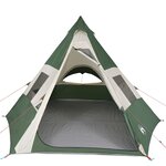 vidaXL Tente de camping tipi 7 personnes vert imperméable