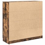 vidaXL Buffet avec tiroirs chêne fumé 100 5x35x98 5 cm bois ingénierie