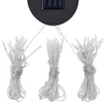 vidaXL Tonnelle avec double toit et lumières LED 3x4 m Blanc