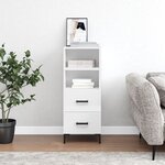 vidaXL Buffet Blanc brillant 34 5x34x90 cm Bois d'ingénierie