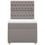 vidaXL Sommier à lattes de lit avec matelas Taupe 100x200 cm Tissu