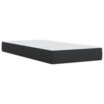 vidaXL Sommier à lattes de lit avec matelas Noir 90x200 cm Similicuir