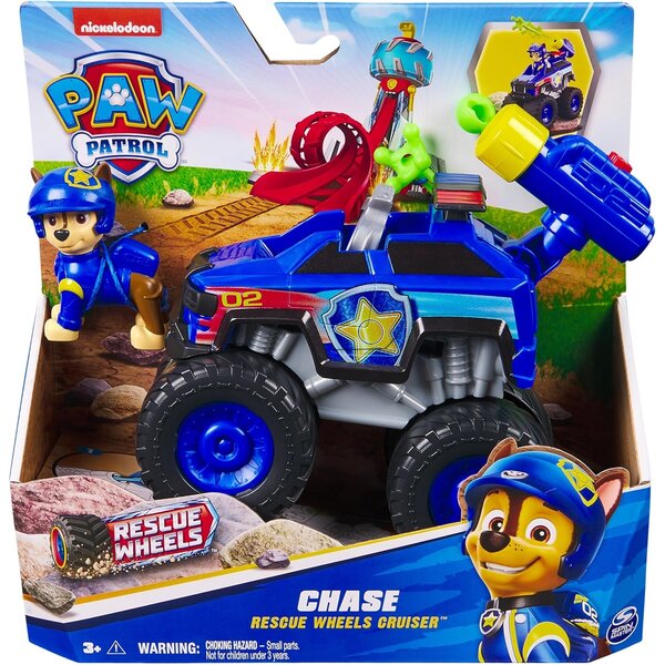 Spin Master 6069302 - Paw Patrol - Pat Patrouille - Véhicule + figurine Chase Rescue Wheels