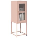 vidaXL Buffet rose 36x39x107 cm acier laminé à froid