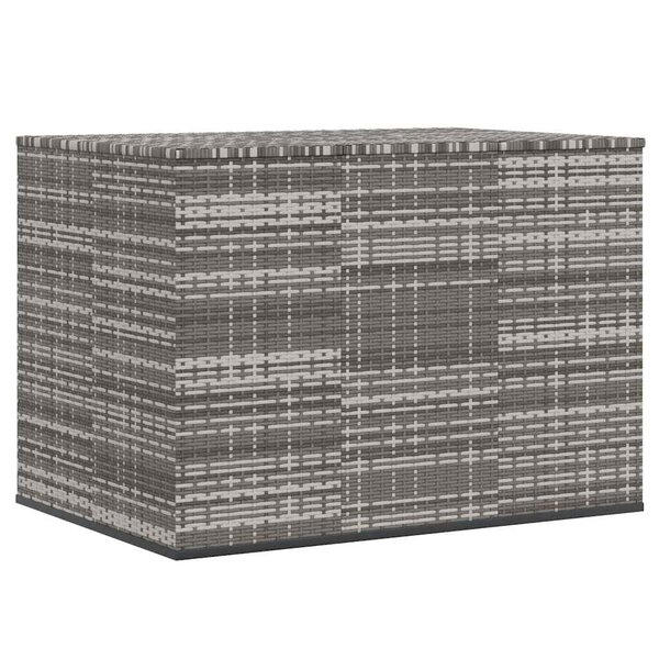 vidaXL Boîte à coussins de jardin Résine tressée 145x100x103 cm Gris