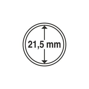 Capsules rondes 21 5mm pour monnaies de collection. Paquet - 100 capsules