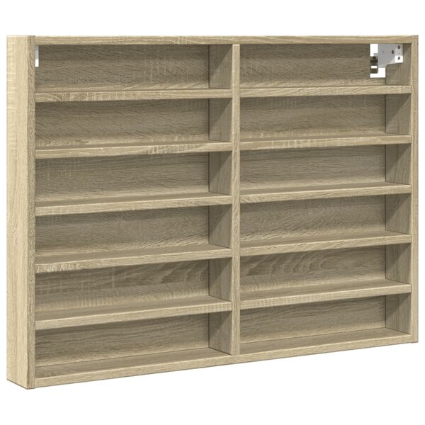 vidaXL Armoire à vitrine chêne sonoma 80x8 5x58 cm bois d'ingénierie