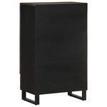 vidaXL Buffet noir 60x33x100 cm bois de manguier massif