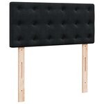 vidaXL Sommier à lattes de lit avec matelas Noir 90x190 cm Velours