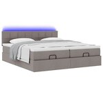 VidaXL Cadre de lit ottoman avec matelas taupe 160x200 cm tissu