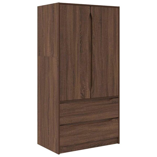 vidaXL Cabinet de salle de bain Chêne brun 79 5 x 49 x 156 cm