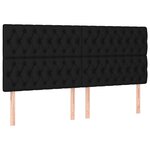 vidaXL Sommier à lattes de lit et matelas et LED Noir 180x200 cm Tissu