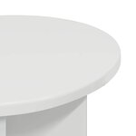 vidaXL Table d'appoint avec stockage 2 Pièces Blanc brillant Ø 39 x 38 cm