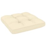 vidaXL Repose-pied de jardin et coussin Marron miel Bois de pin massif