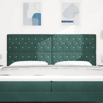 vidaXL Tête de lit LED avec tête de lit Vert foncé 200 cm Polyester