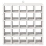 vidaXL Étagère à vin 2 Pièces Blanc 56 x 25 x 56 cm Pin massif