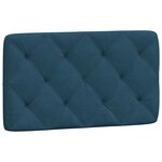 vidaXL Coussin de tête de lit bleu 80 cm velours