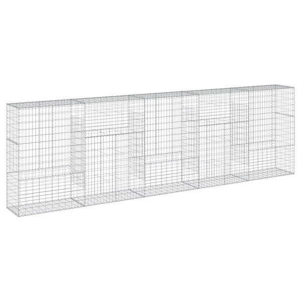 vidaXL Panier gabion avec couvercle 500x50x150 cm fer galvanisé