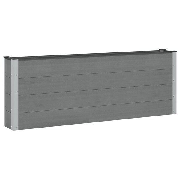 vidaXL Jardinière surélevée Noir 200 x 30 x 72 cm WPC et Aluminium