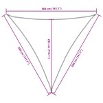 vidaXL Voile de parasol tissu oxford triangulaire 3 6x3 6x3 6 m jaune