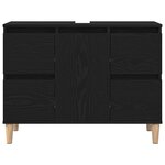 vidaXL Armoire d'évier Chêne noir 80 x 33 x 60 cm Bois d'ingénierie