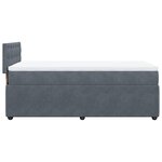 vidaXL Sommier à lattes de lit et matelas Gris foncé 90x190 cm Velours