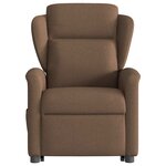 vidaXL Fauteuil inclinable de massage électrique Marron Tissu