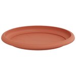 vidaXL Plateau à fleurs rond 6 Pièces Rouge brique Ø 19 x 2 cm Plastique
