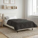vidaXL Duvet complet toute l'année Matelassé Anthracite 155 x 200 cm
