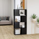 vidaXL Bibliothèque/Séparateur de pièce Gris Bois d'ingénierie