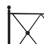 vidaXL Cadre de lit métal sans matelas avec tête de lit noir 107x203cm