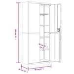 vidaXL Classeur blanc 90x40x200 cm acier