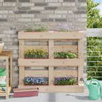 vidaXL Caisses à fleurs pour palettes Euro 12 pc Marron Polypropylène