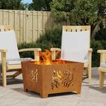 vidaXL Braise Marron 60 x 60 x 40 cm Acier