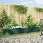 vidaXL Jardinière surélevée Vert 320 x 80 x 44 cm Acier