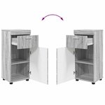 vidaXL Ensemble de mobilier de salle de bain TULUM Gris Sonoma