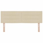 vidaXL Tête de lit LED avec des lumières à LED Crème 160 cm Polyester