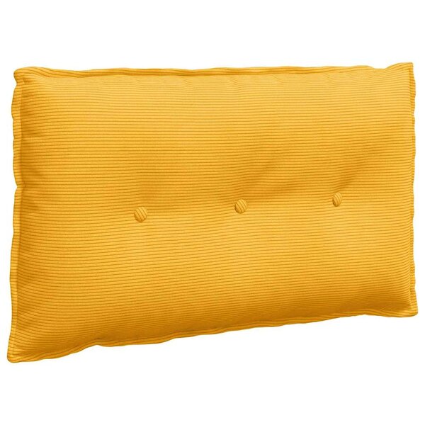 vidaXL Coussin de Dos Jaune clair 80 x 50 cm Tissu en velours côtelé