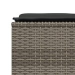 vidaXL Salon de jardin 5 Pièces avec coussins gris résine tressée